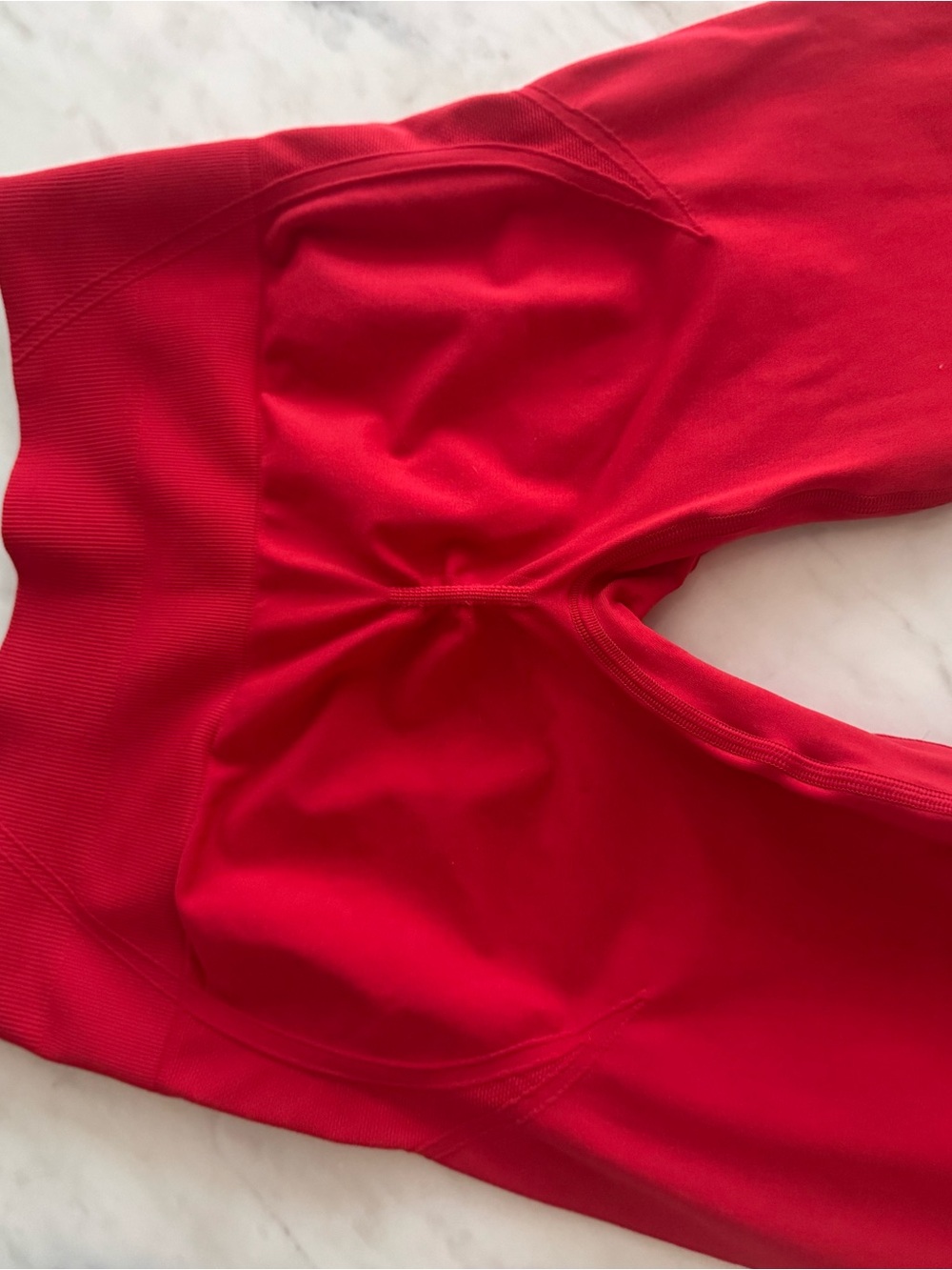 EFFORTLESSLIFT™ SEAMLESS LEGGINGS WITH GRAY LOGO - FIERY RED MEDIUM LONG - Picture 5 of 6